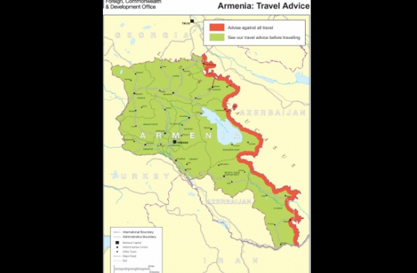 Բրիտանական կառավարությունը խորհուրդ է տալիս չերթևեկել Նոյեմբերյան-Իջևան ճանապարհով